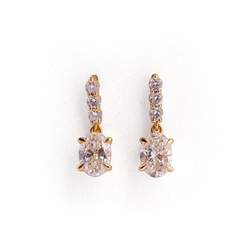 Aurette Diamond Cluster Stud Earrings