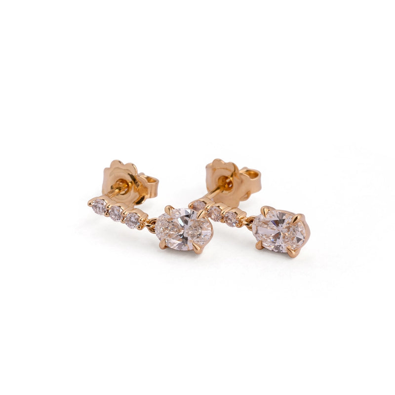 Aurette Diamond Cluster Stud Earrings