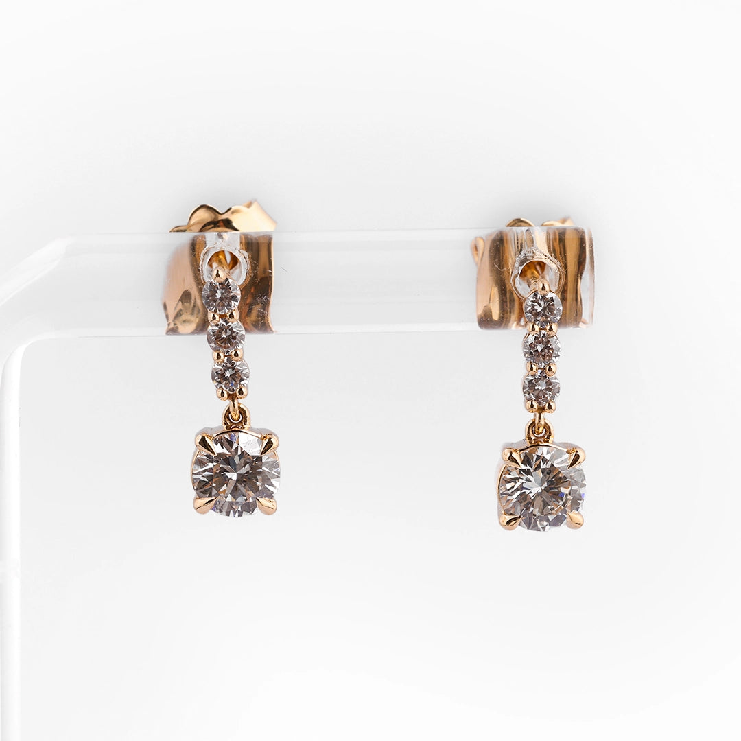 Lucent Diamond Cluster Stud Earrings