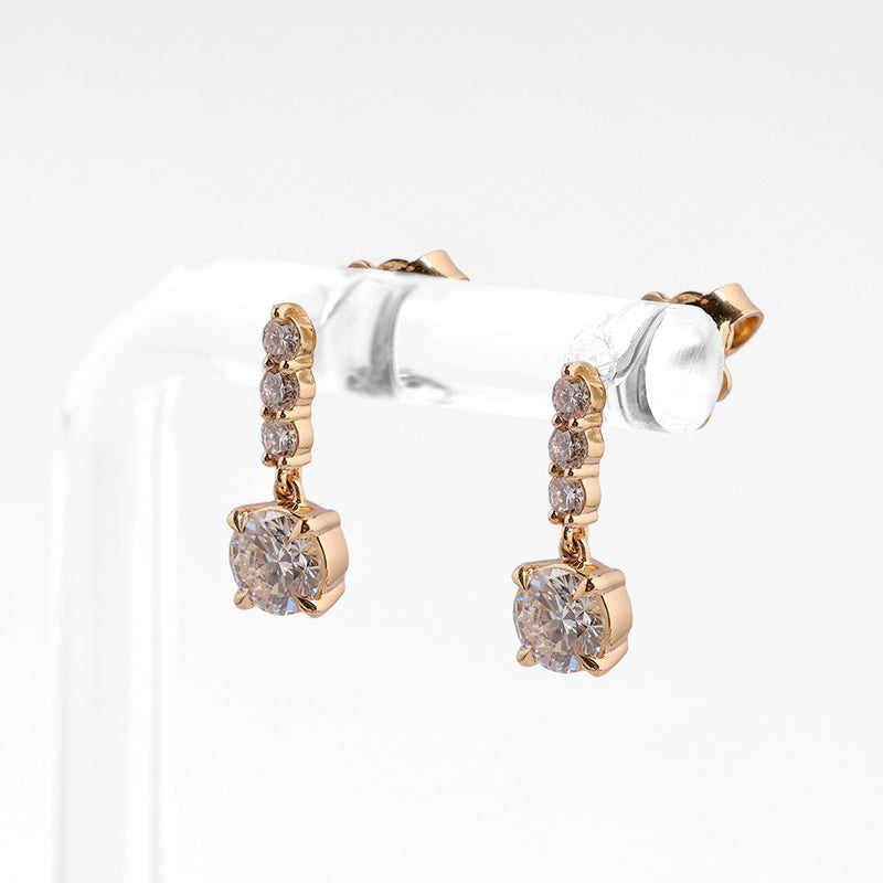 Lucent Diamond Cluster Stud Earrings