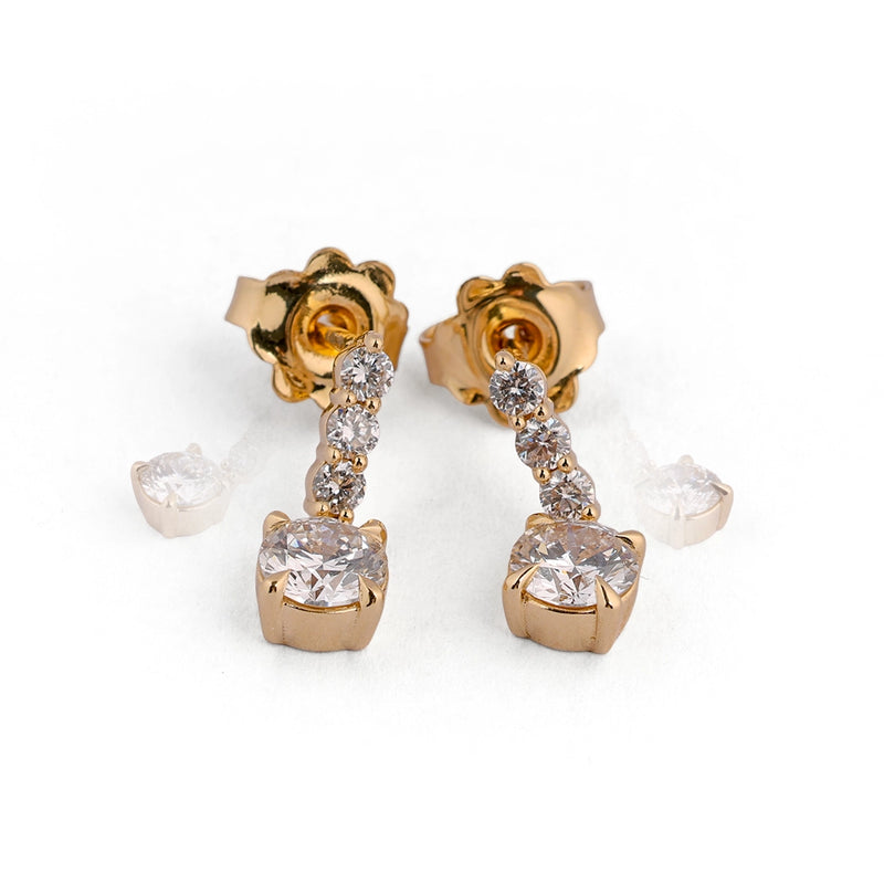 Lucent Diamond Cluster Stud Earrings