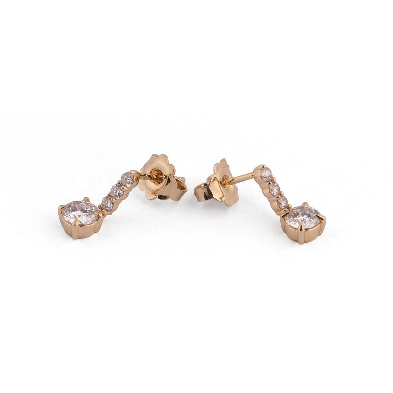 Lucent Diamond Cluster Stud Earrings