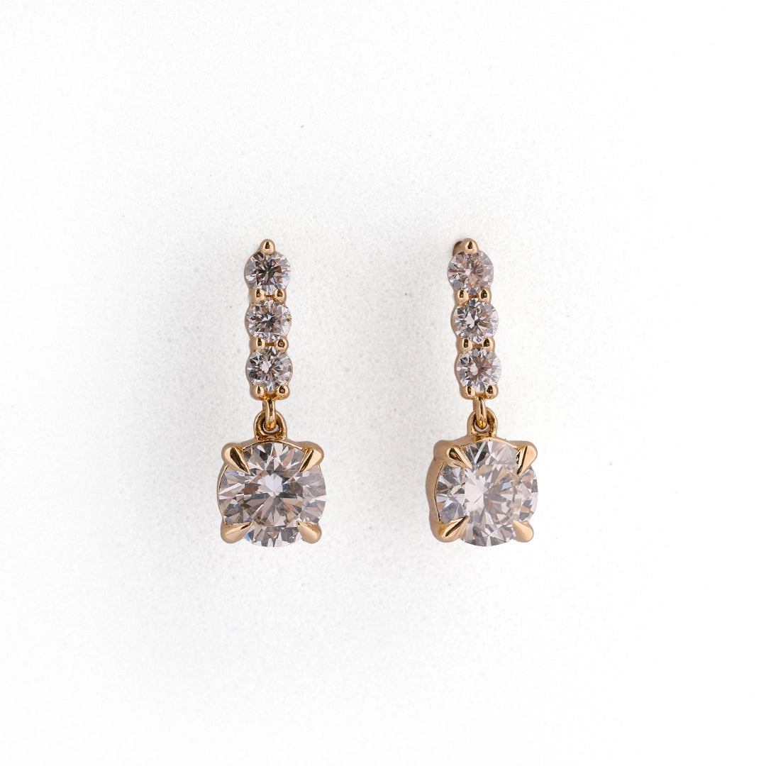 Solene Diamond Cluster Stud Earrings
