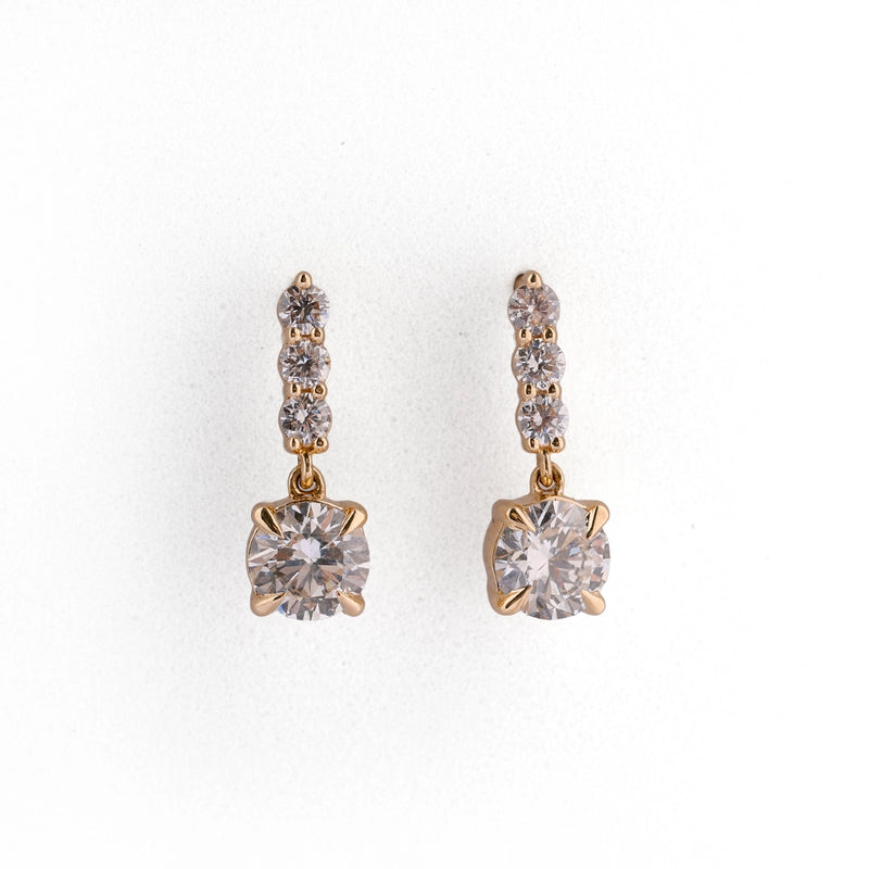 Solene Diamond Cluster Stud Earrings
