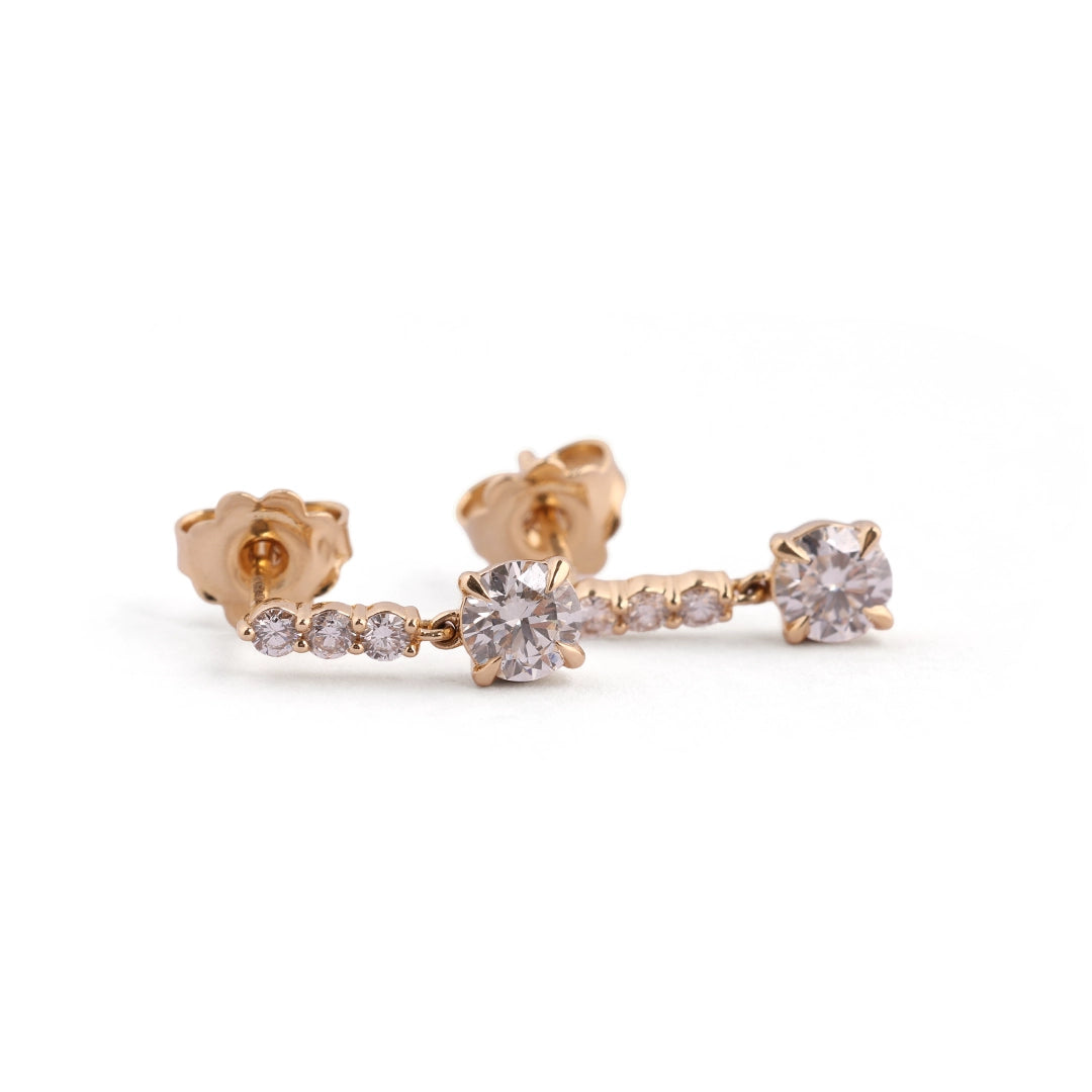 Solene Diamond Cluster Stud Earrings