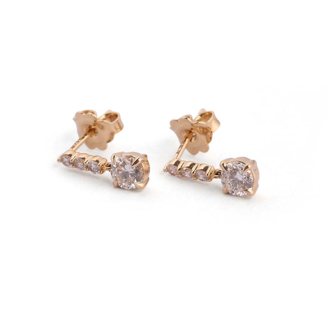 Solene Diamond Cluster Stud Earrings