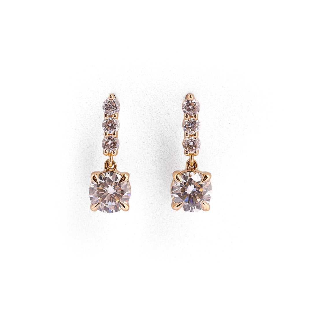 Vela Diamond Cluster Stud Earrings