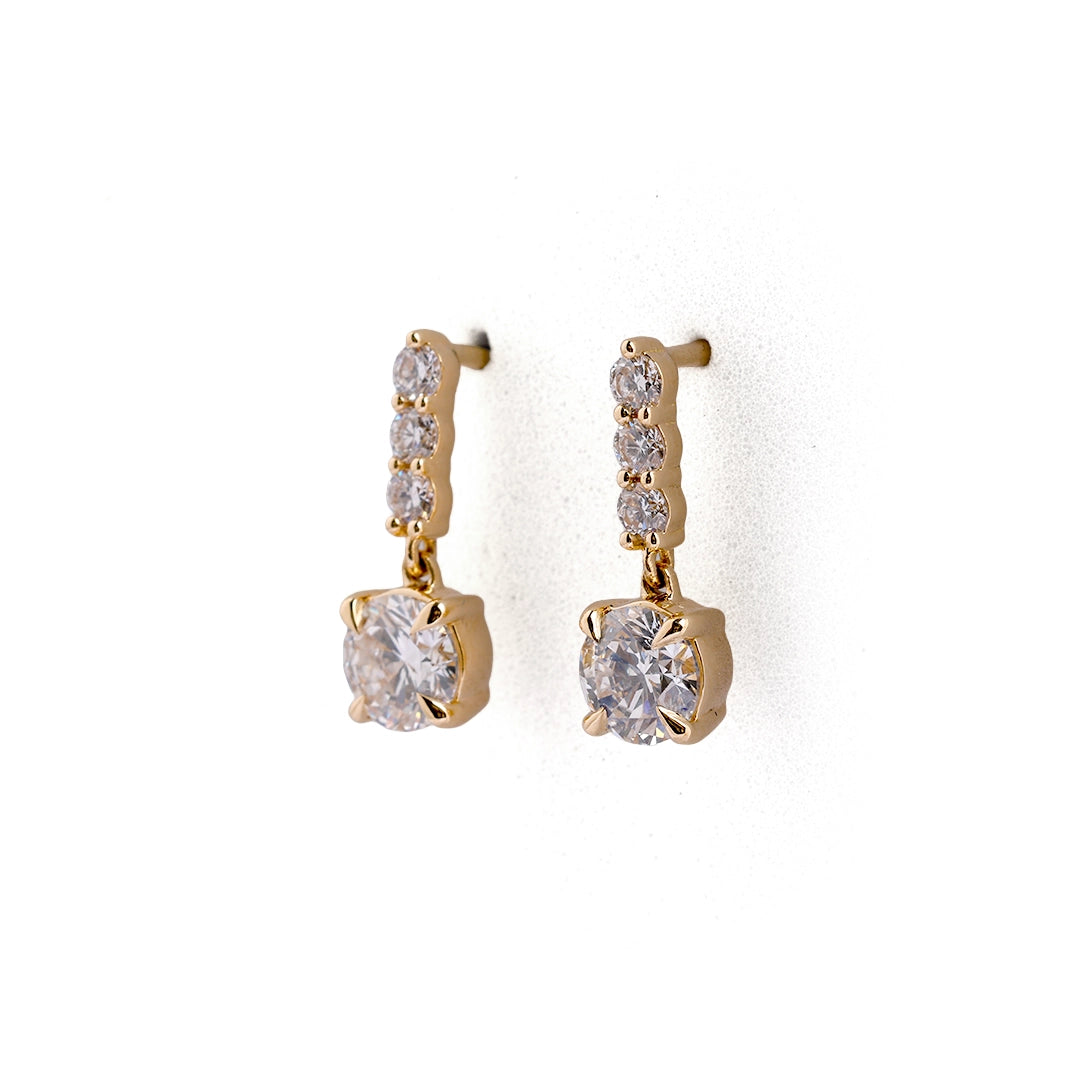 Vela Diamond Cluster Stud Earrings