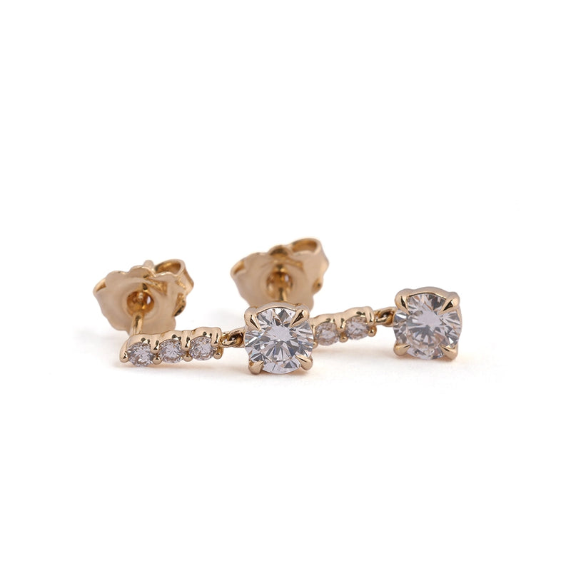 Vela Diamond Cluster Stud Earrings