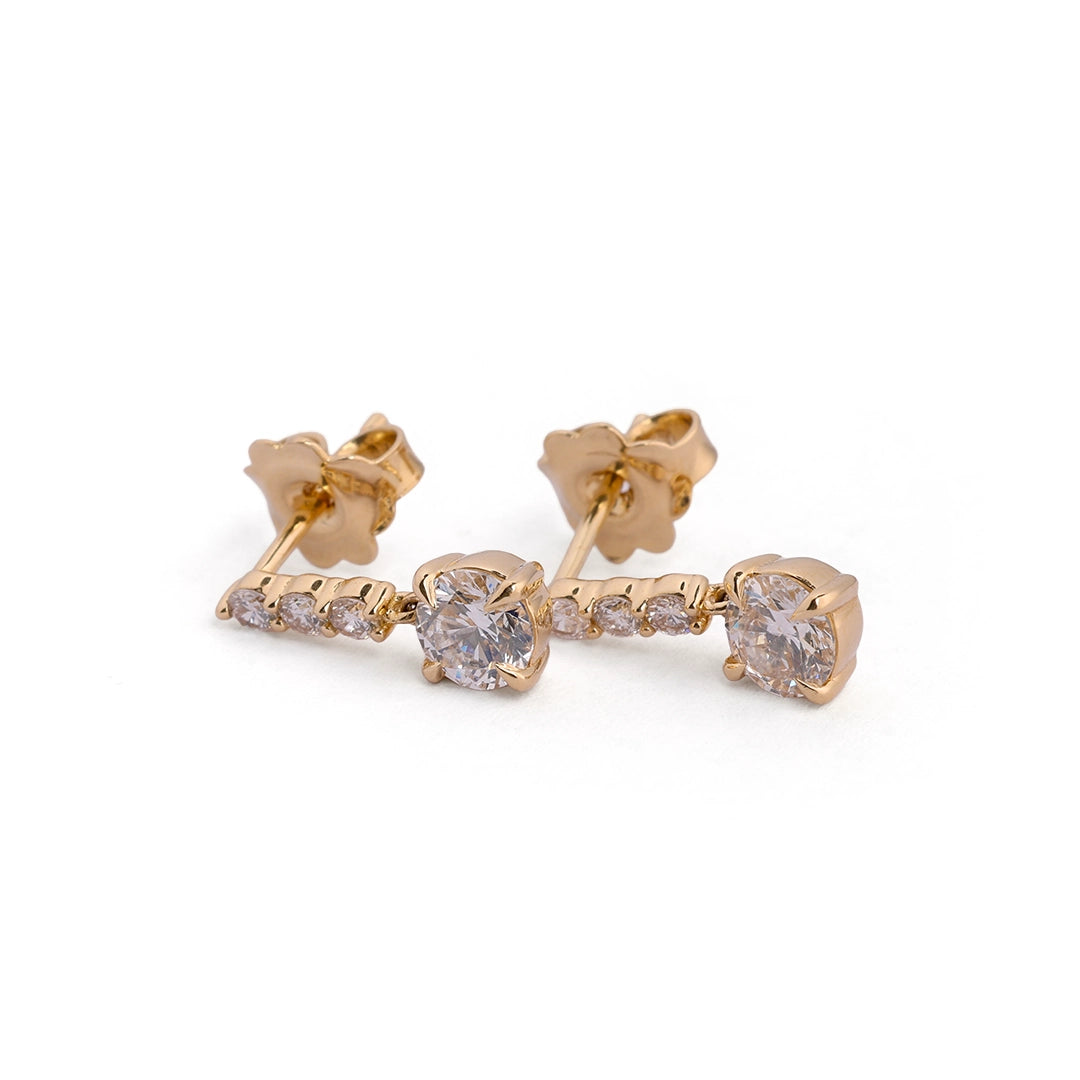 Vela Diamond Cluster Stud Earrings