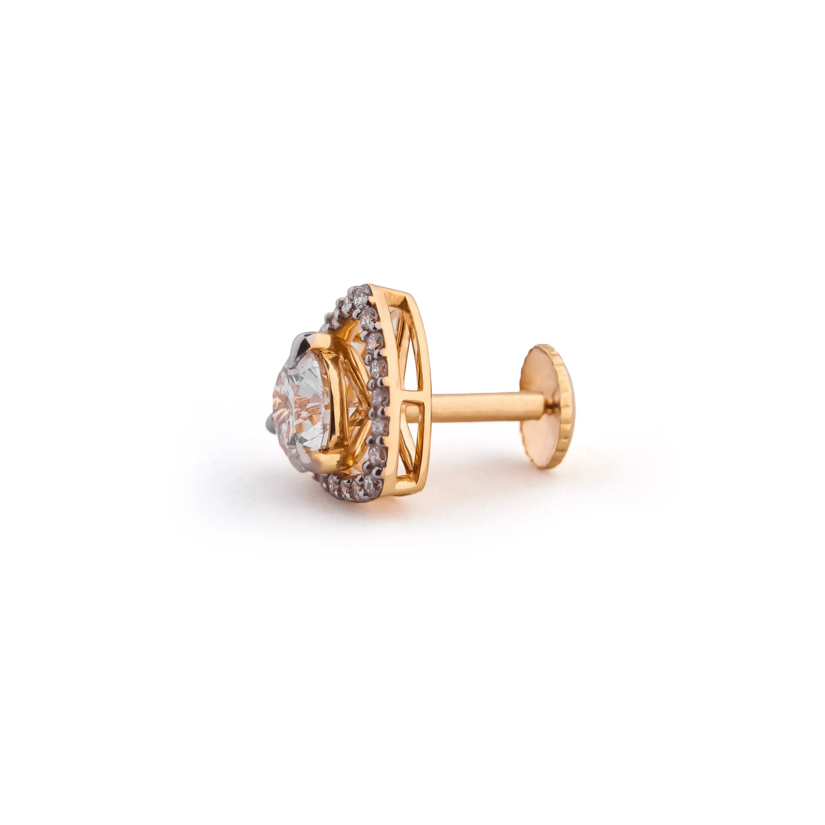 Tria Round Solitaire & Pavé Diamond Jacket Earrings