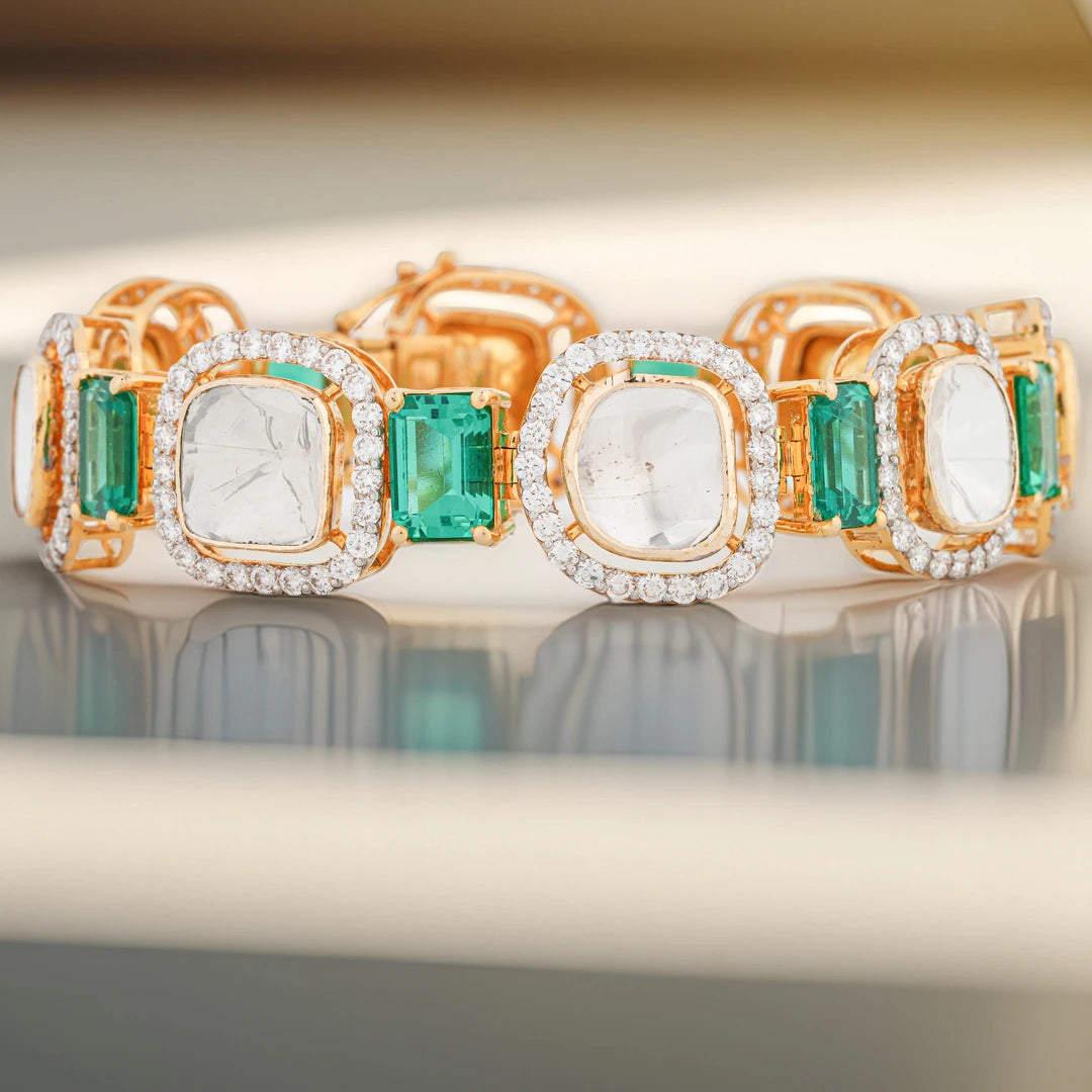 4.27 Carat Lab-Grown Diamond Bracelet with Colour Stones for Women - view 2