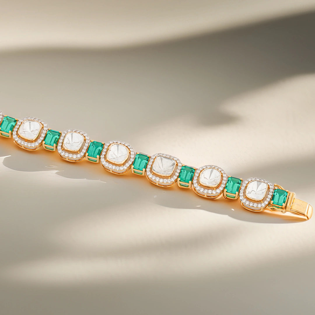 4.27 Carat Lab-Grown Diamond Bracelet with Colour Stones for Women - view 3