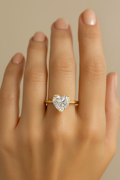TrueHeart 2 Carat Lab Diamond Solitaire Ring – Pure Love for Her
