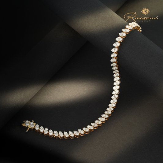 Sparkling 4 Carat Timeless Round Lab Diamond Bracelet For Women