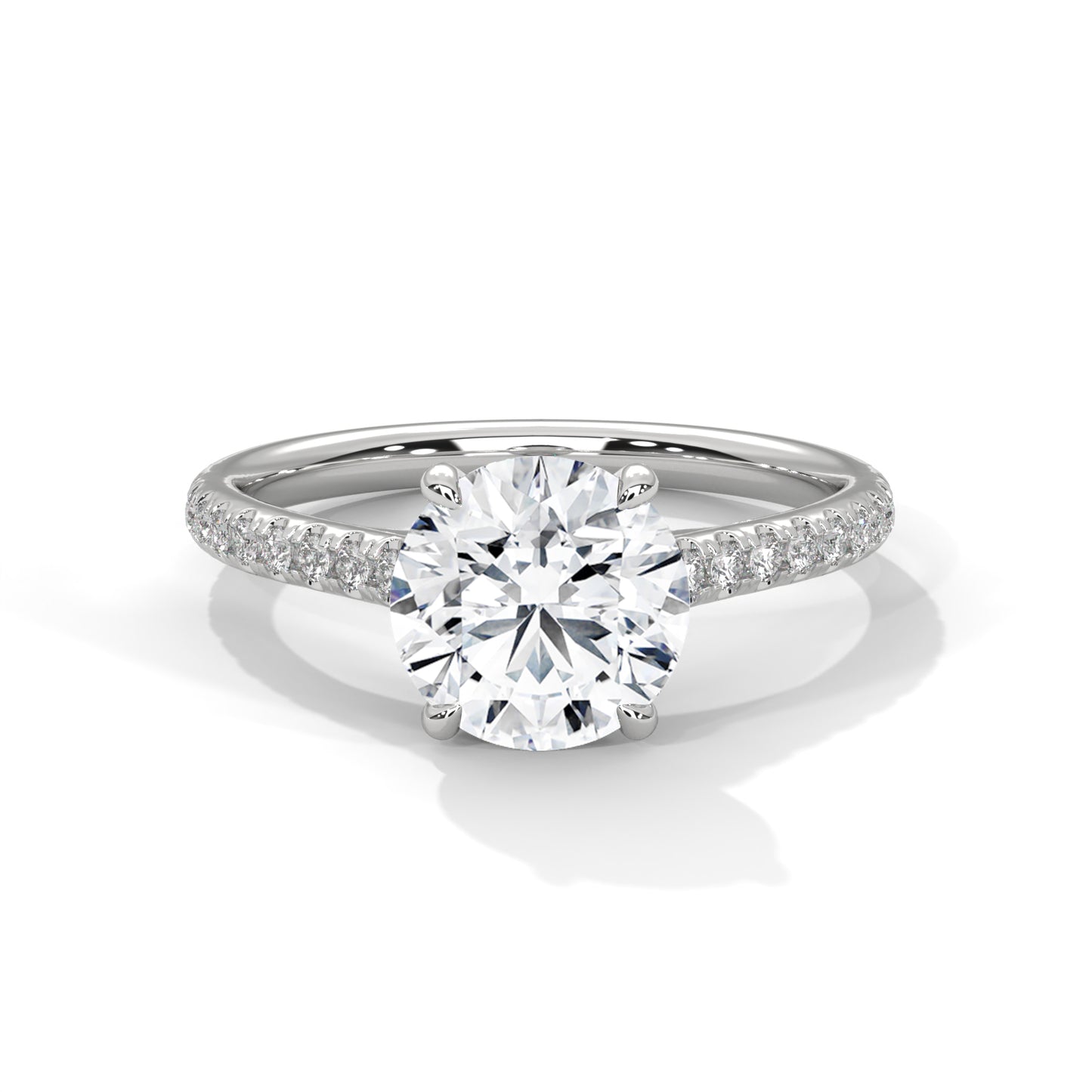 Impressive Round Lab Grown Diamond Ring For Women