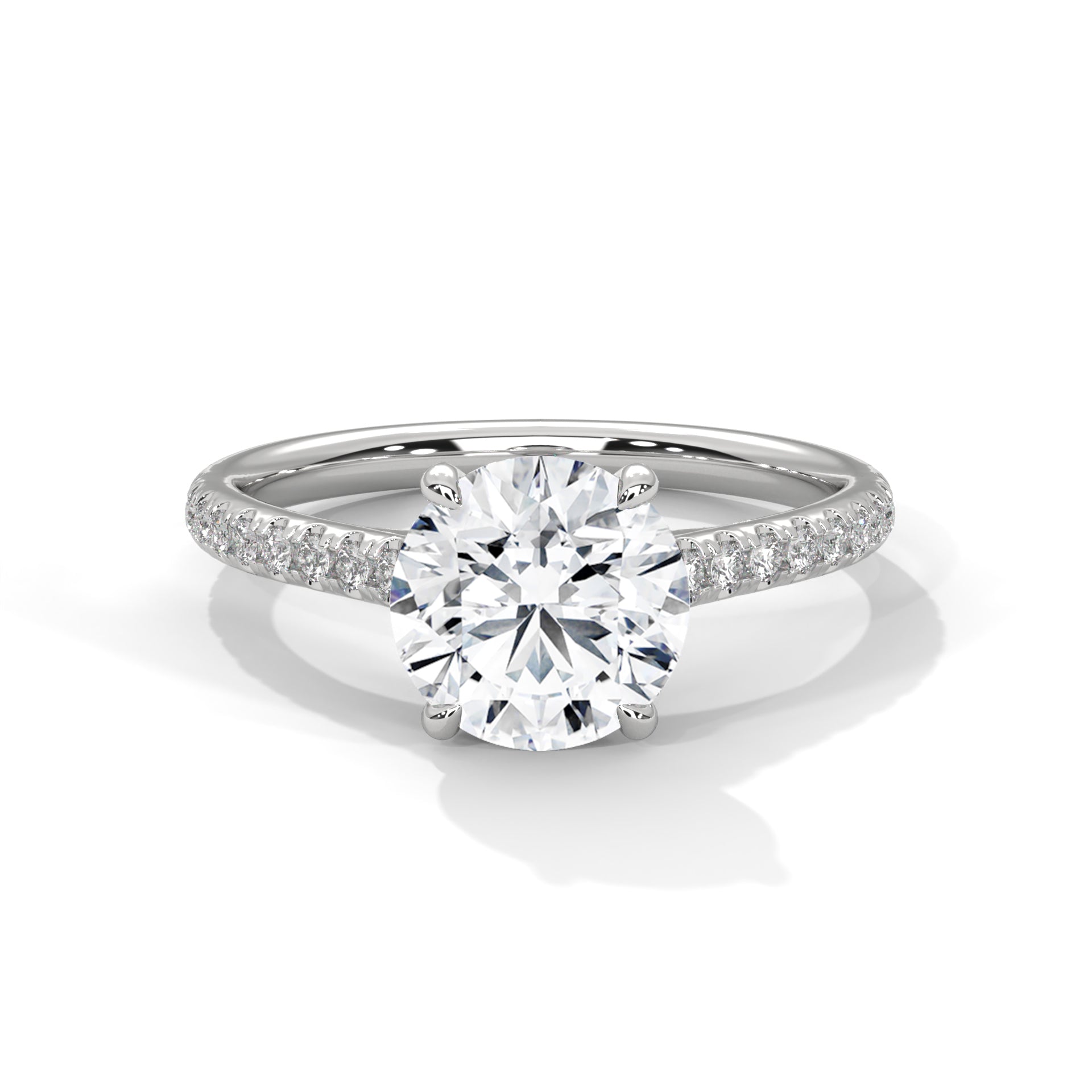 Impressive Round Lab Grown Diamond Ring For Women