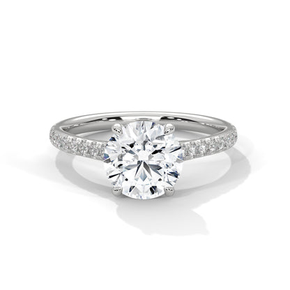 Impressive Round Lab Grown Diamond Ring For Women