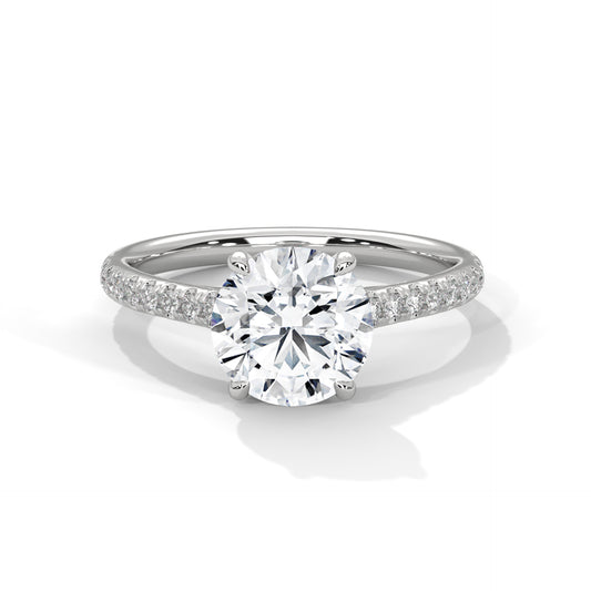 Impressive Round Lab Grown Diamond Ring For Women