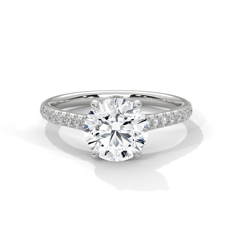 Impressive Round Lab Grown Diamond Ring For Women