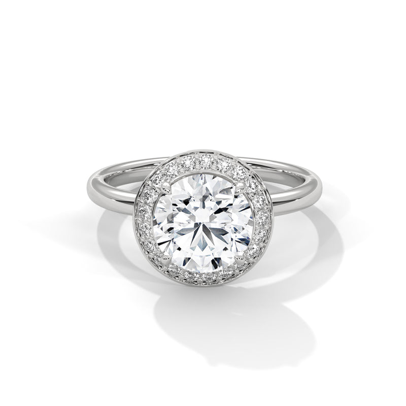 Ripple-Dazzle 2 Carat Round Solitaire Lab Grown Diamond Promise Ring