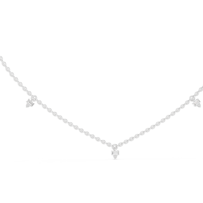 Dainty Lab Diamond Line Necklace Charms For Girls