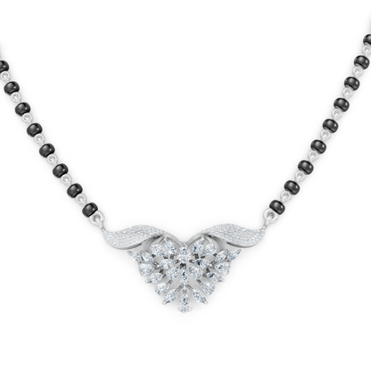 Hearts & Petals Lab Diamond Rich Look Mangalsutra For Women