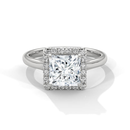 Regal Princess Cut Lab Grown Diamond Halo Ring – Engagement & Anniversary Ring for Women