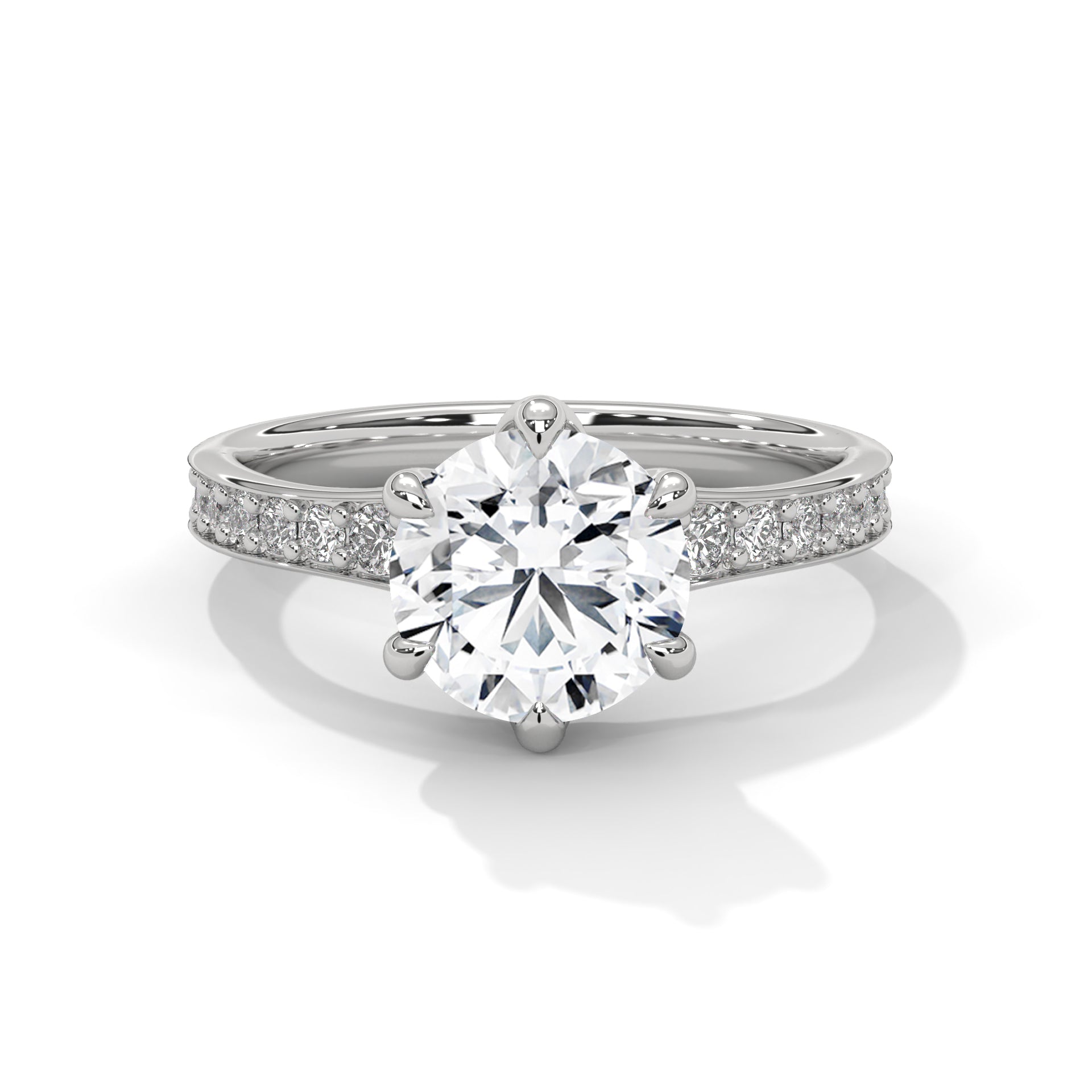 Modish 2 Carat Round Lab Grown Diamond Ring For Women