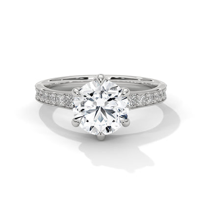 Modish 2 Carat Round Lab Grown Diamond Ring For Women