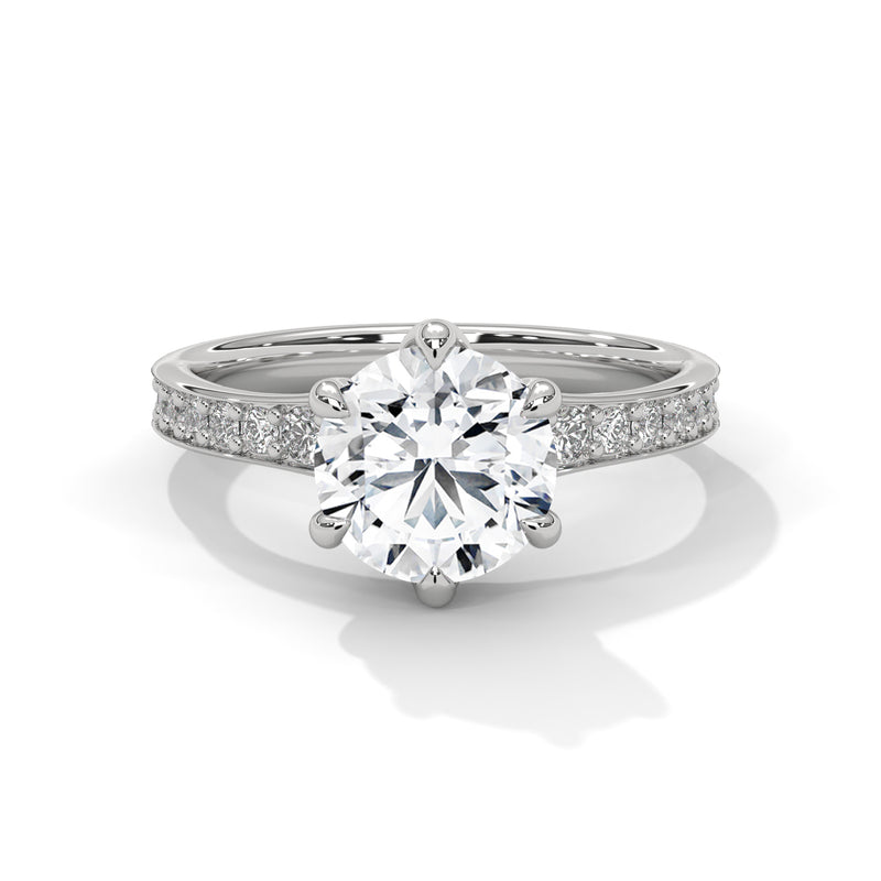 Modish 2 Carat Round Lab Grown Diamond Ring For Women