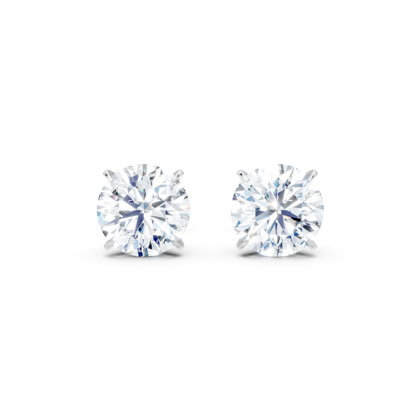 Forever Frost – White Gold 50 Cent Lab-Grown Solitaire Studs