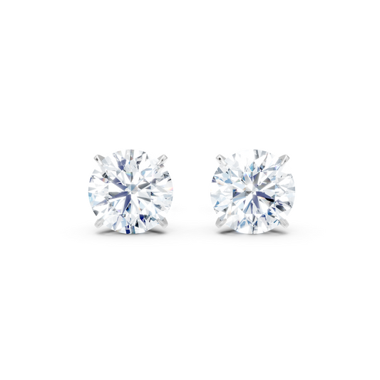 Forever Frost – White Gold 50 Cent Lab-Grown Solitaire Studs