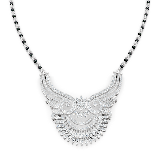 Maharani Style Grand Lab Diamond Bridal Mangalsutra For Women