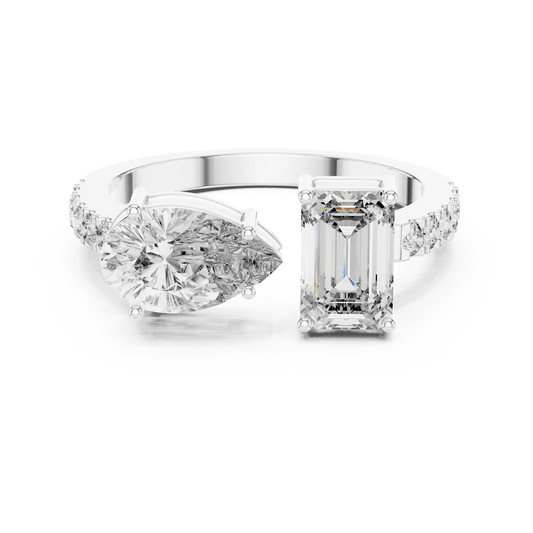 You & Me For Life Twin Spark Lab Diamond Ring