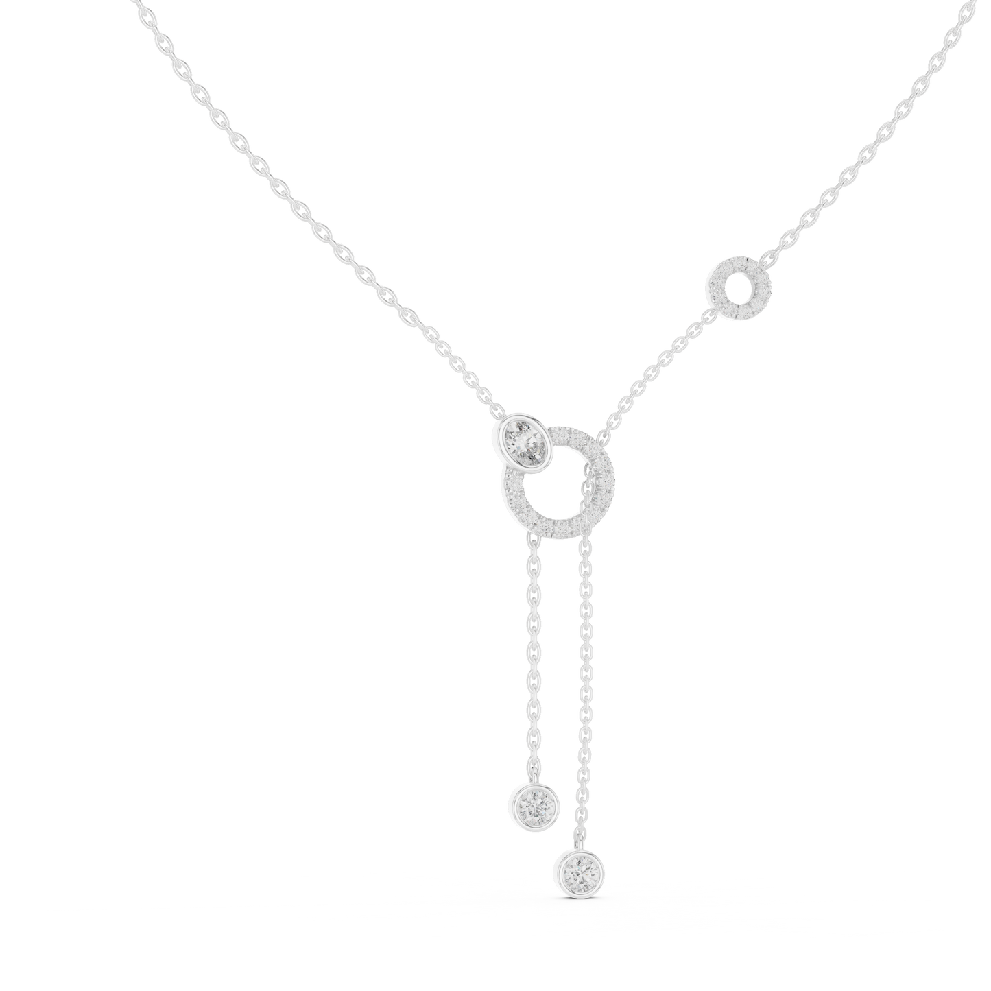 Lariat Drop Lab Diamond Necklace– Designer Charm Chain for Women | Luxury Elegant Jewelry for Gifting