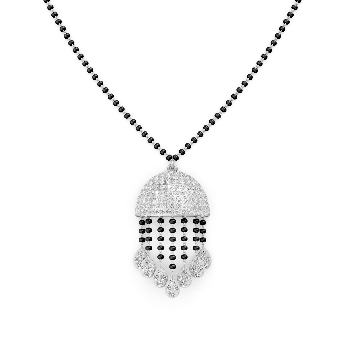 Dome Tassel Forever Lab Diamond Mangalsutra For Bride