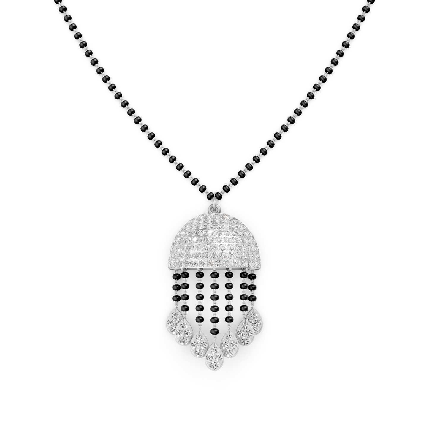 Dome Tassel Forever Lab Diamond Mangalsutra For Bride