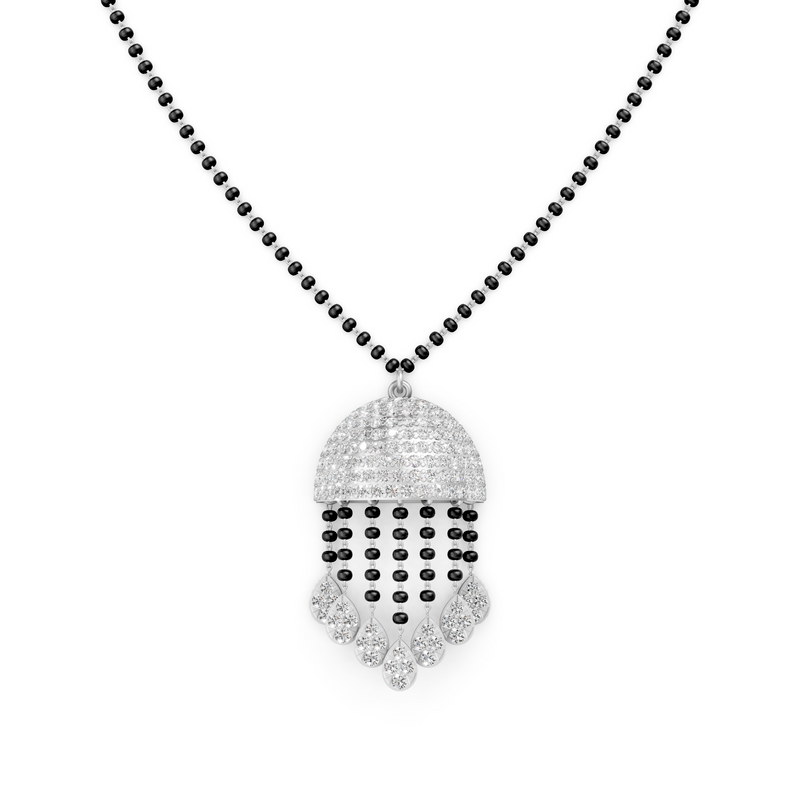 Dome Tassel Forever Lab Diamond Mangalsutra For Bride