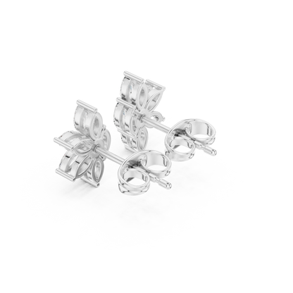 Four Petals Super Sparkling Lab Diamond Earrings