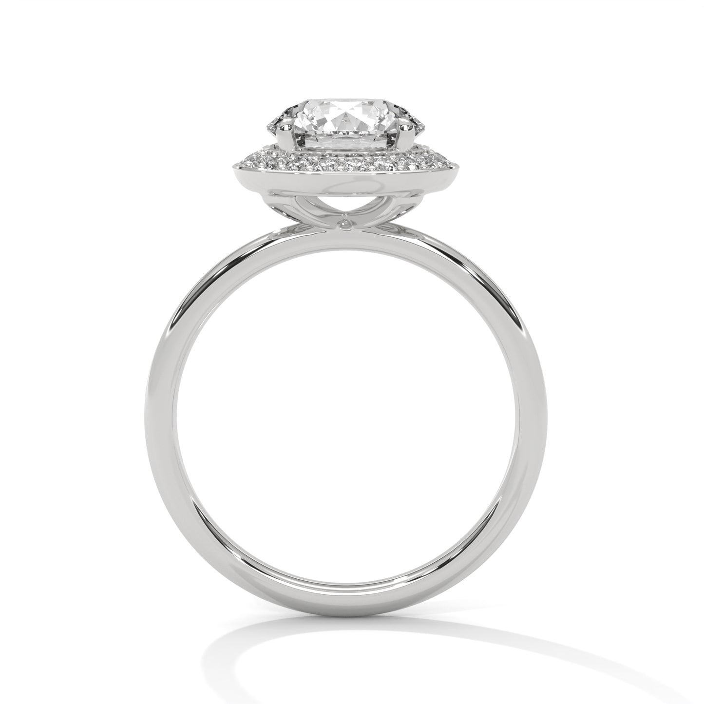 Ripple-Dazzle 2 Carat Round Solitaire Lab Grown Diamond Promise Ring
