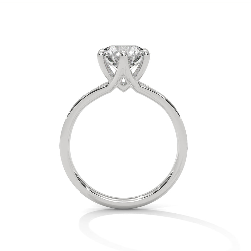 Modish 2 Carat Round Lab Grown Diamond Ring For Women