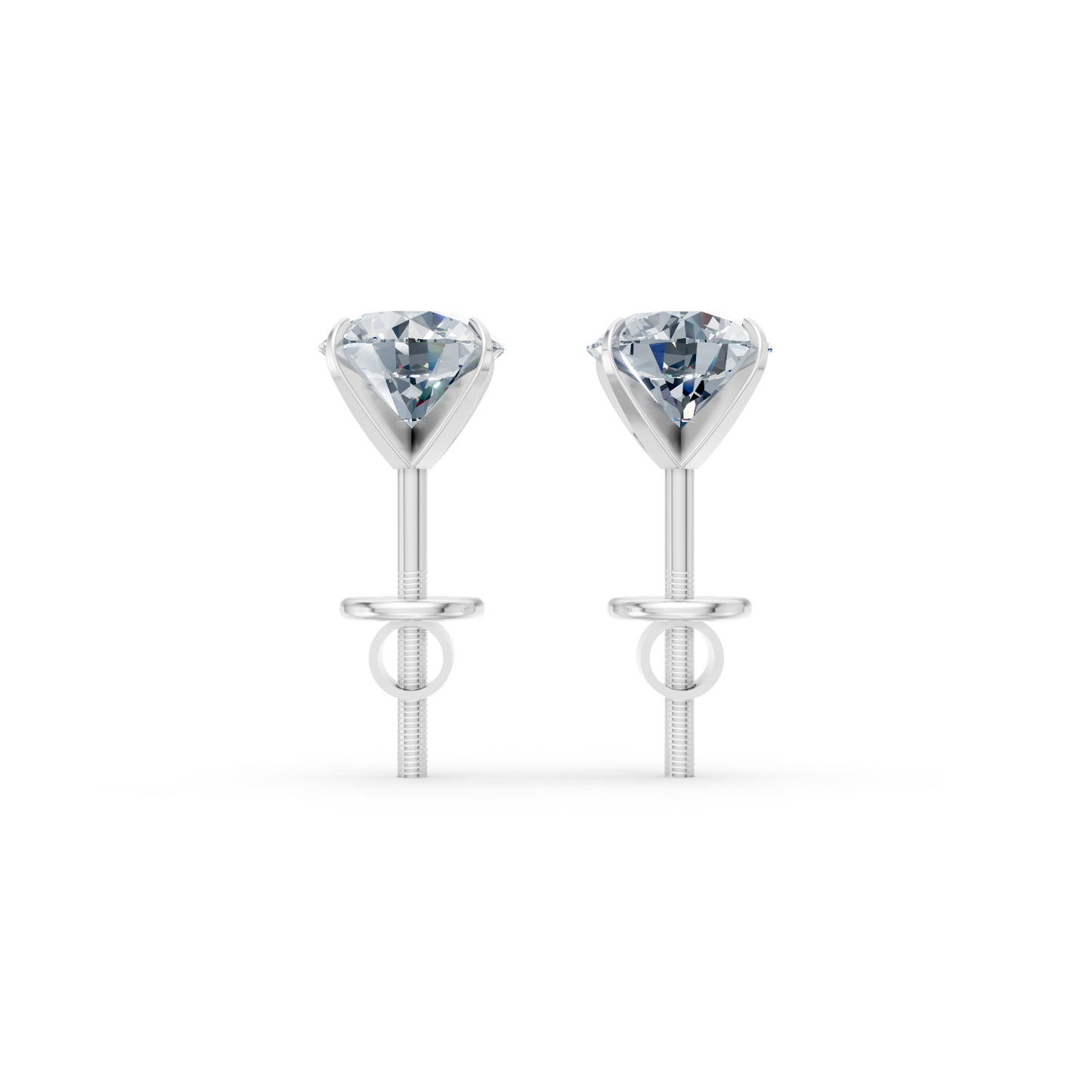 Everyday Glow – 20 Cent Solitaire Lab Diamond Stud in 14KT White Gold