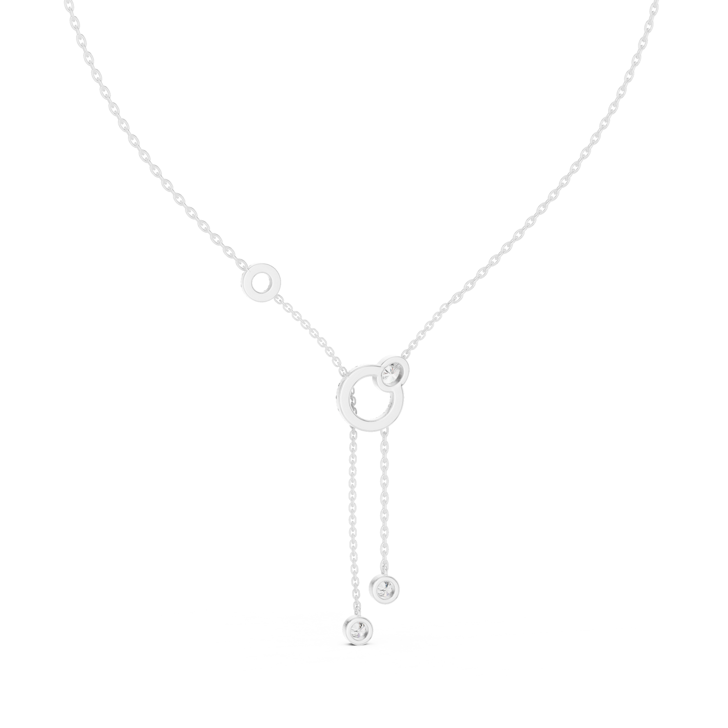 Lariat Drop Lab Diamond Necklace– Designer Charm Chain for Women | Luxury Elegant Jewelry for Gifting