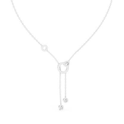 Lariat Drop Lab Diamond Necklace– Designer Charm Chain for Women | Luxury Elegant Jewelry for Gifting