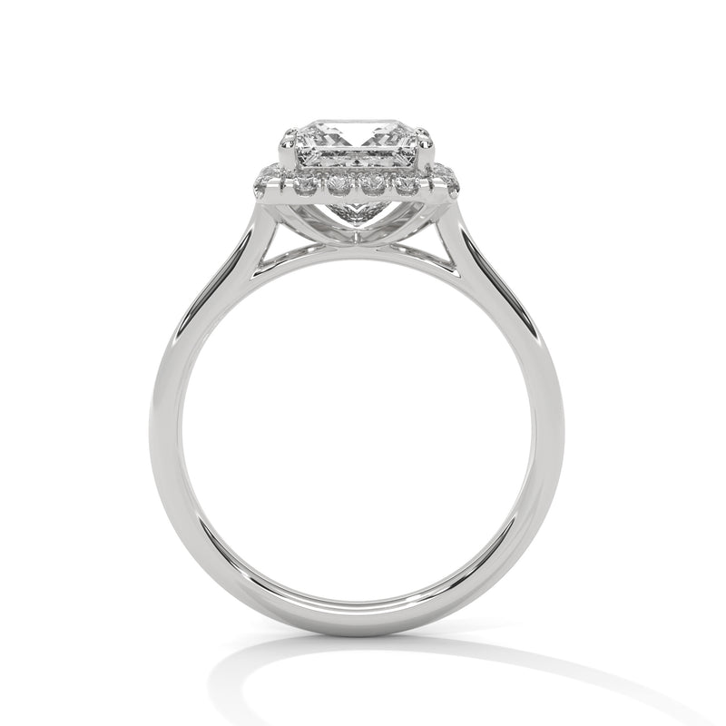 Regal Princess Cut Lab Grown Diamond Halo Ring – Engagement & Anniversary Ring  for Women
