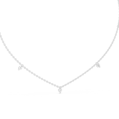 Dainty Lab Diamond Line Necklace Charms For Girls