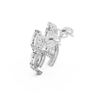 Angelic Beauty Curved Lab Diamond Earrings
