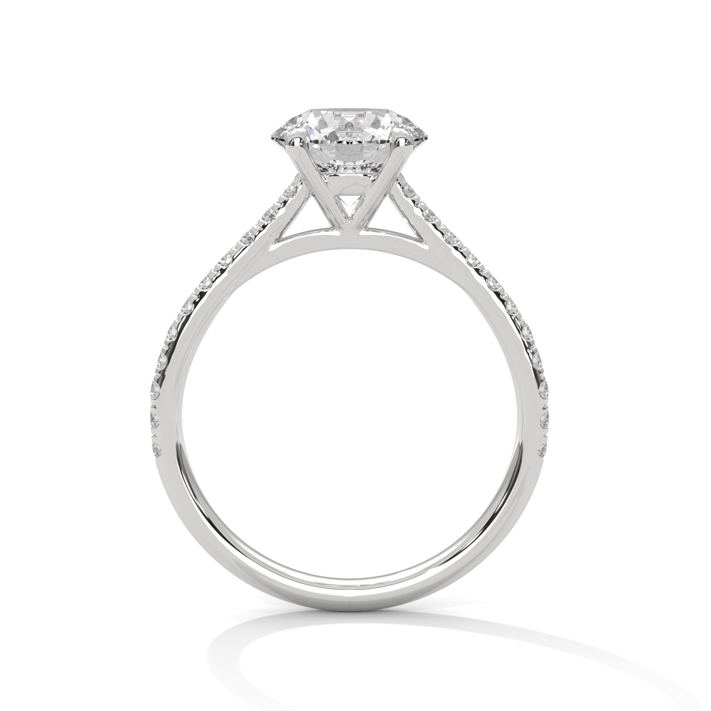 Impressive Round Lab Grown Diamond Ring For Women