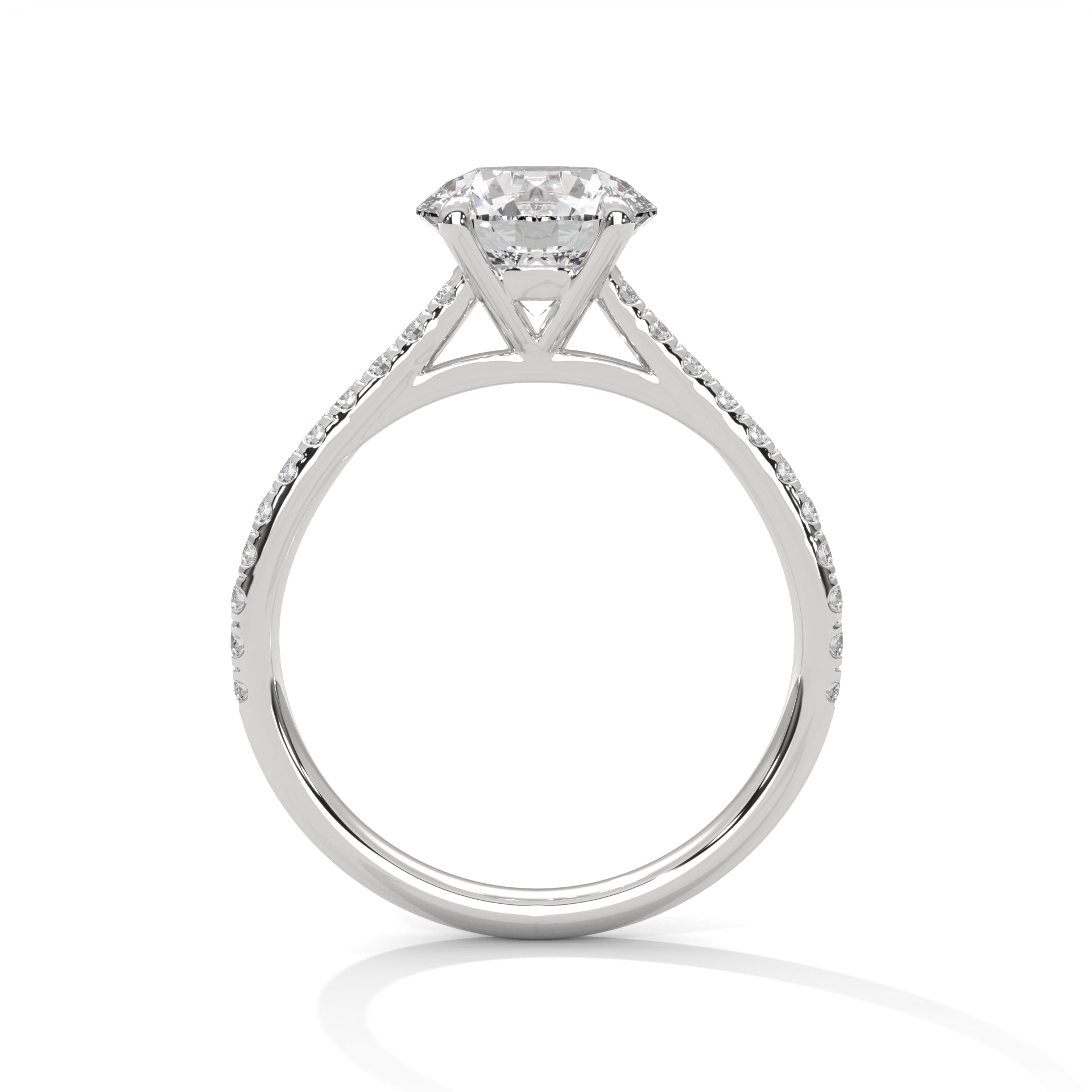 Impressive Round Lab Grown Diamond Ring For Women